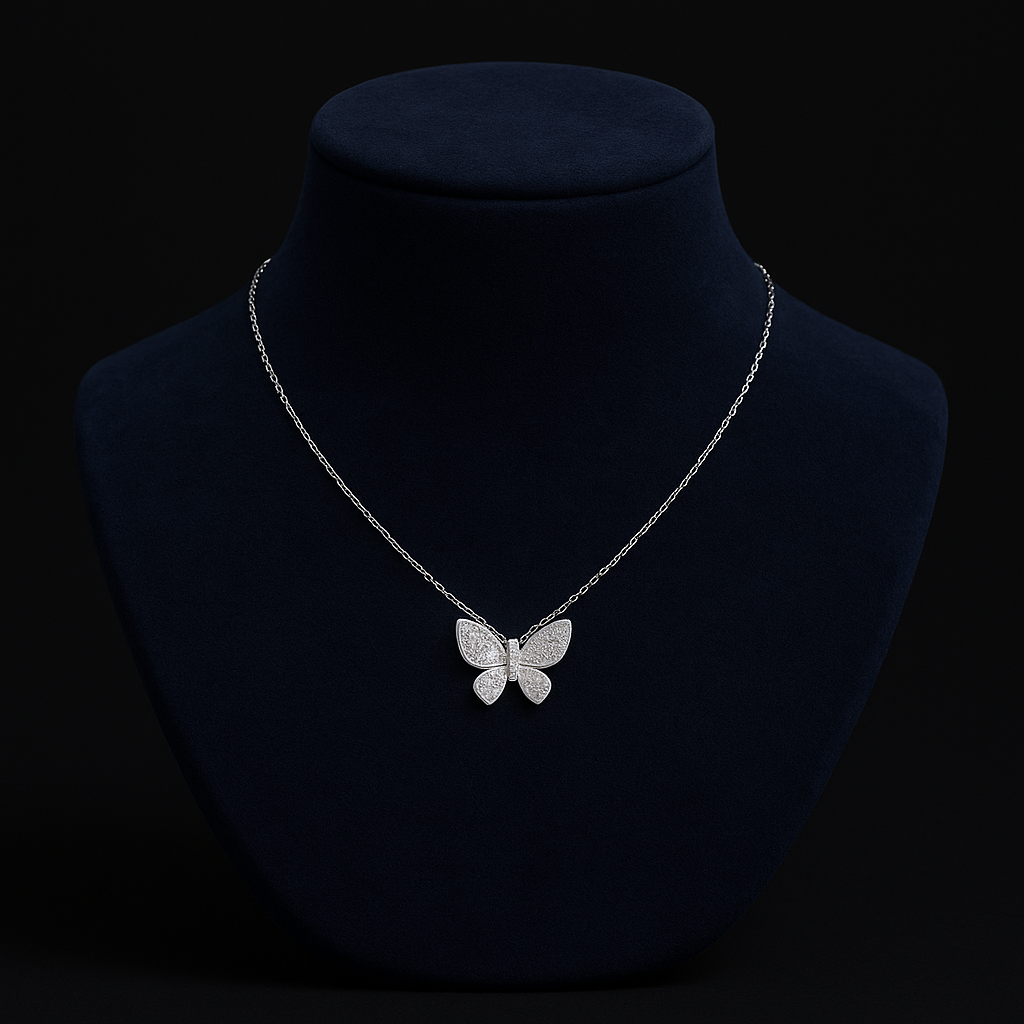 Bow Tie Diamond Pendant